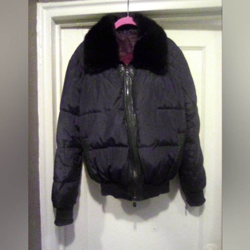 "ANGELO GALASSO" PYTHON SNAKE SKIN, MINK COLLAR